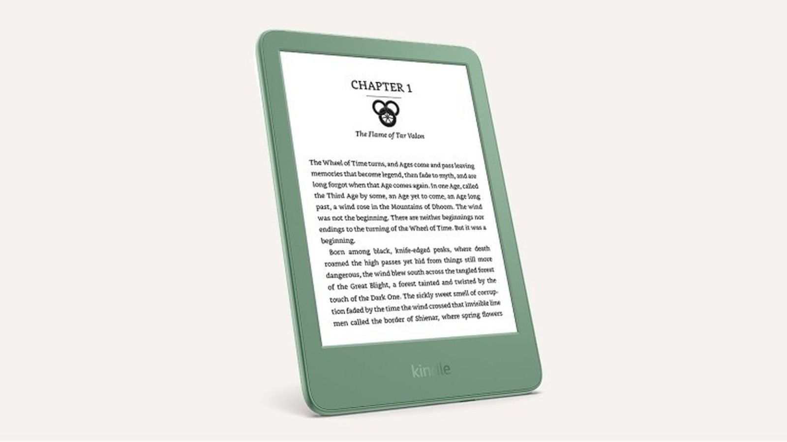 Amazon Kindle e‑reader by a window seat